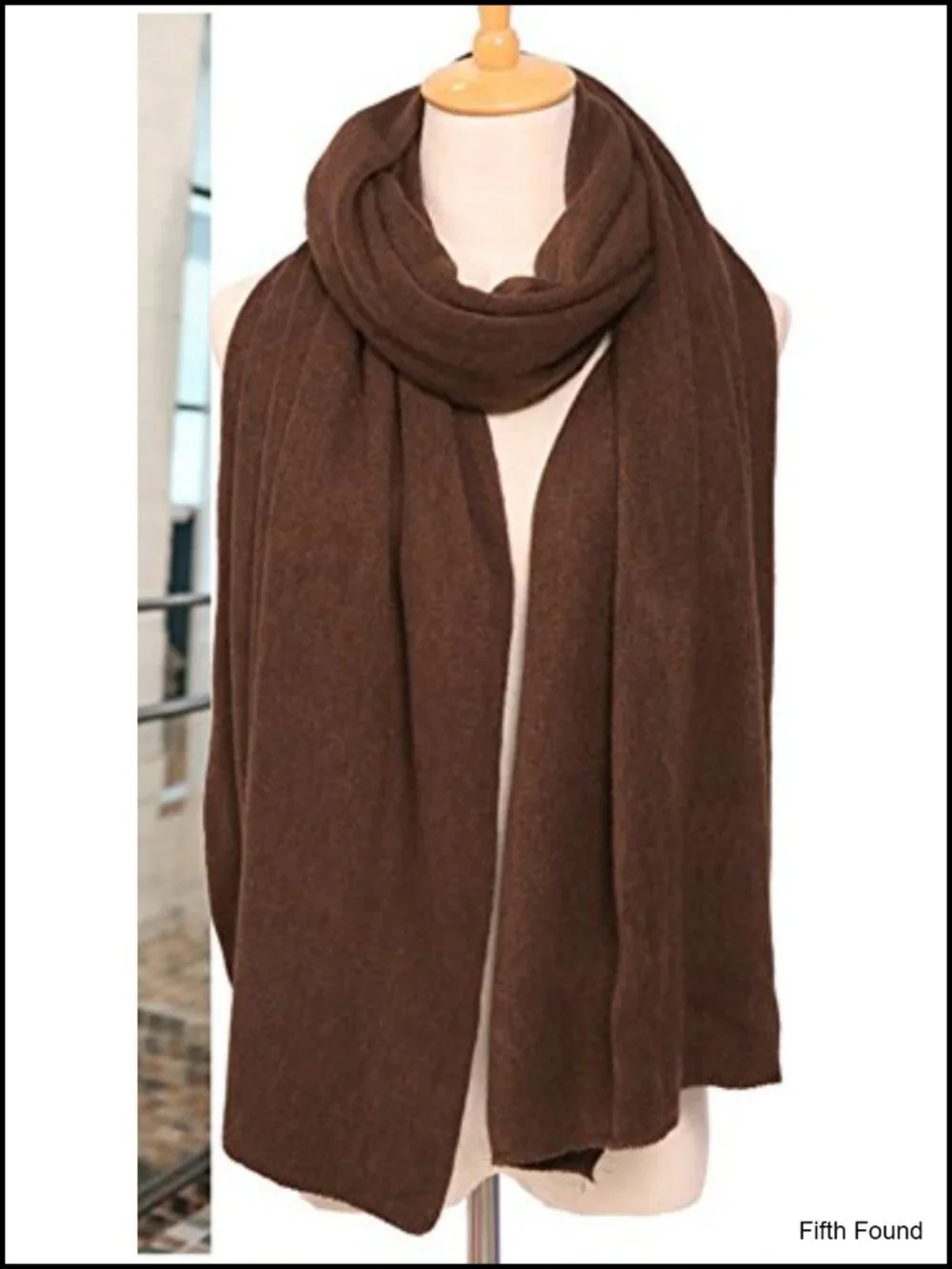 Womens Faux Wool Infinity Scarf Blanket Wrap Tassel Winter Shawl Cape